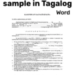 house rental contract sample in tagalog — free word template