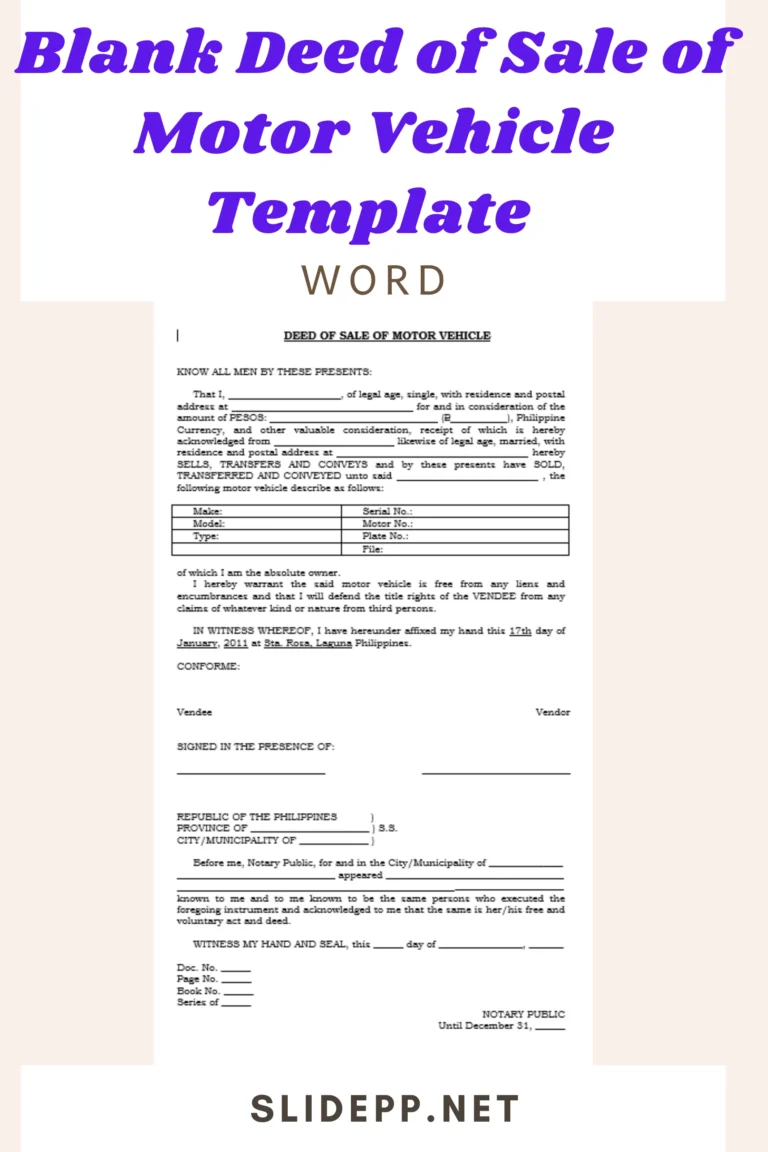 Blank Deed of Sale of Motor Vehicle Template - doc word blank deed of sale of motor vehicle template doc word (2)
