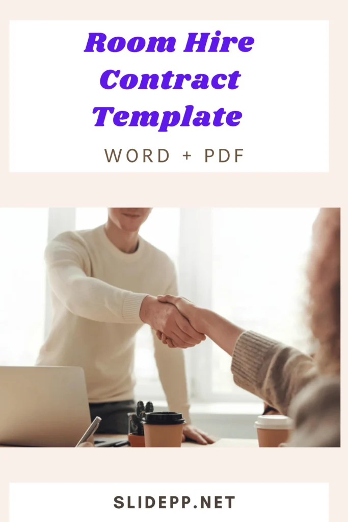 free room hire contract template (pdf and word)