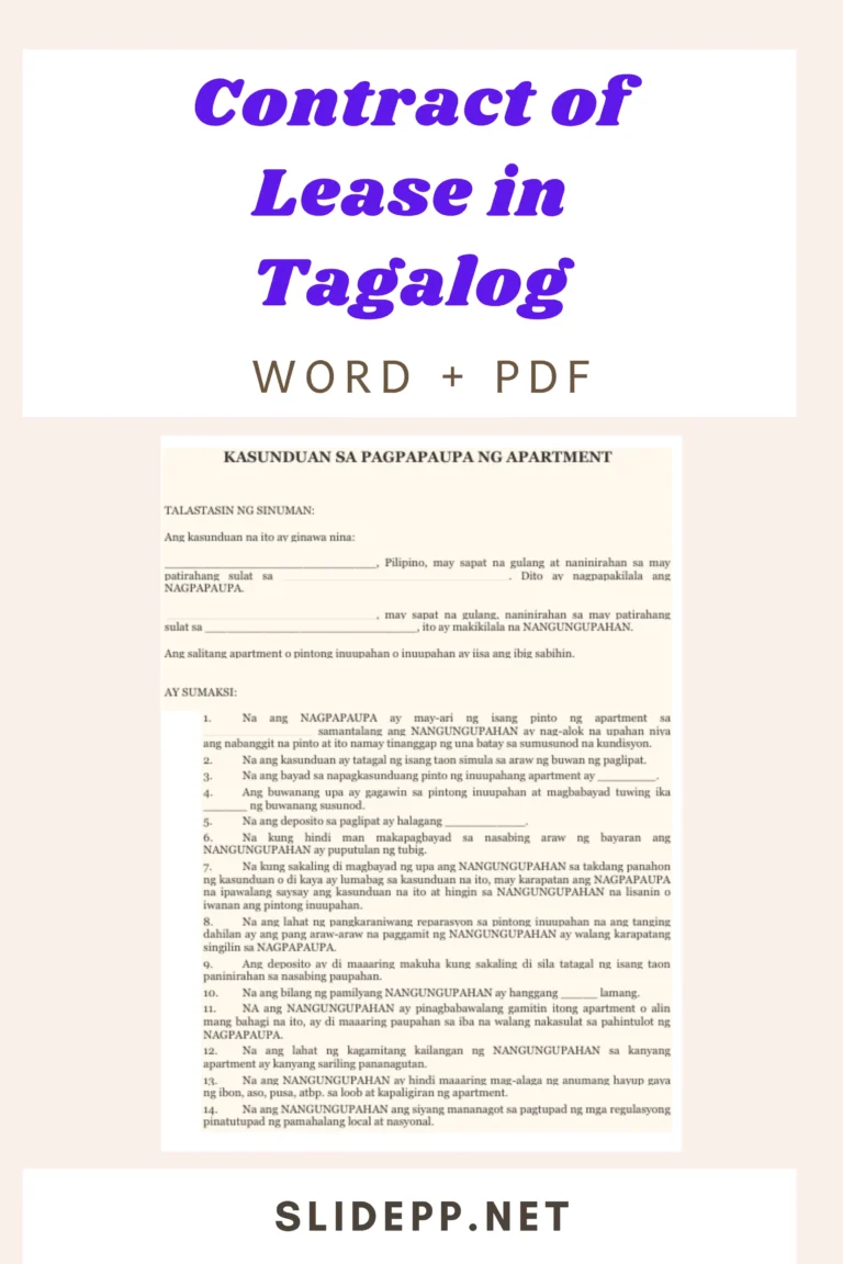 Contract of Lease in Tagalog: Free Word PDF Template pastel beige trendy aesthetic mental health pinterest pin (12) 11zon