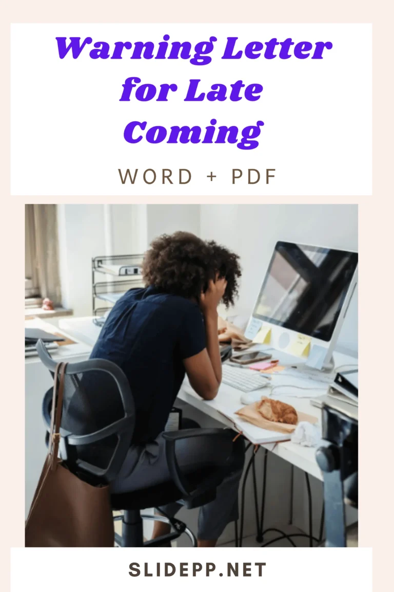 Warning Letter for Late Coming: Free Template (DOC & PDF) Customizable written Warning Letter for Late Coming template for HR staff.