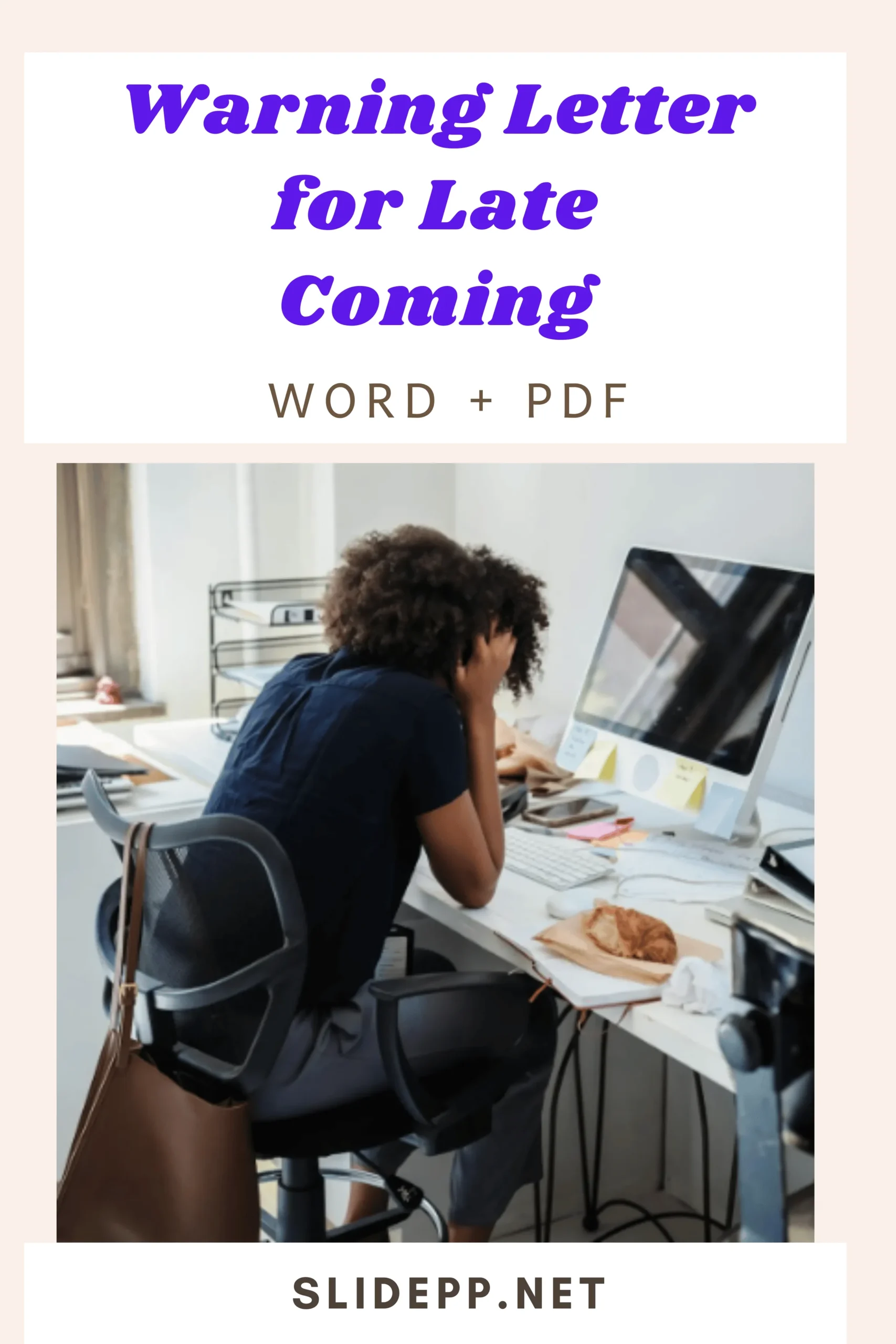 Customizable written Warning Letter for Late Coming template for HR staff.